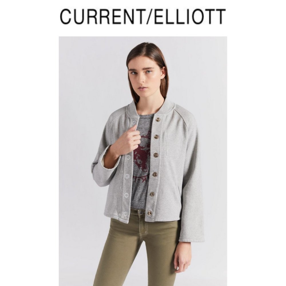 Current/Elliott Cora Knit Bomber Jacket